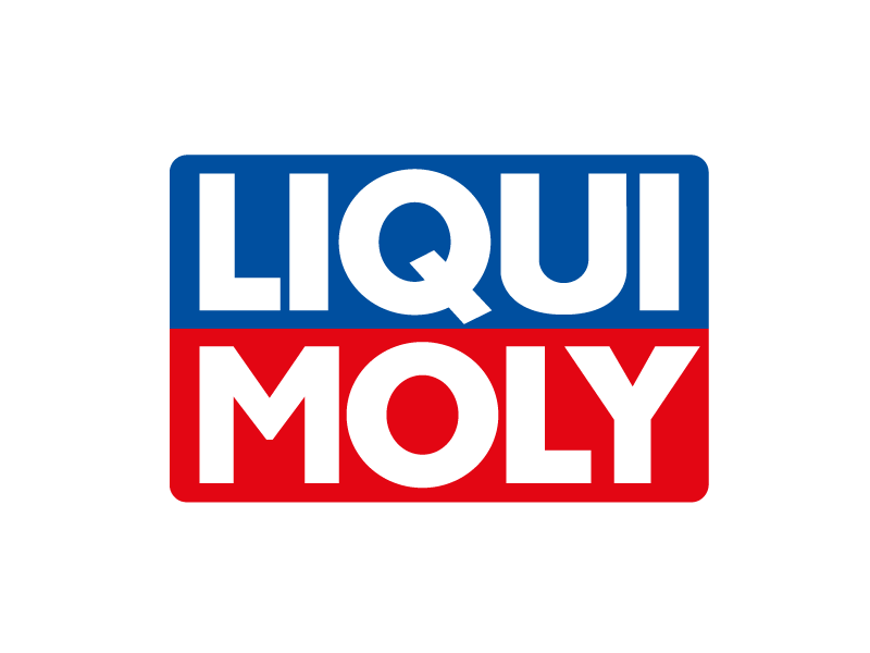 Das Liqui Moly-Logo mit LIQUI in weißer Schrift auf blauem Hintergrund über MOLY in weißer Schrift auf rotem Hintergrund, beide in fetten Großbuchstaben.